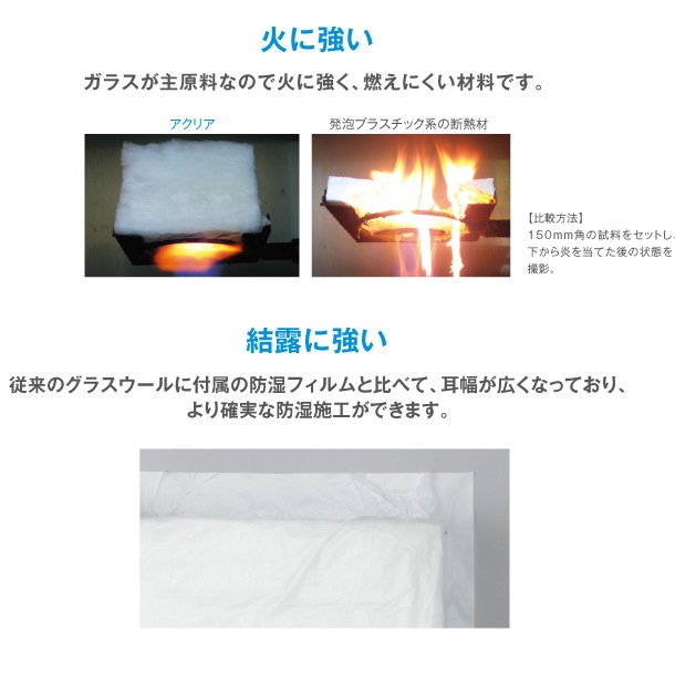 アクリアは耐火性・防露性に優れています。