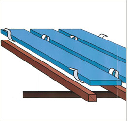 連結テープで一坪分を一体化した画期的な施工スタイルの床断熱木造住宅用スタイロフォーム「パタパタ」の概略図