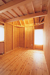 ネオマフォーム外張り工法により内装制限なしの空間利用例その4 ネオマフォーム外張り工法により内装制限なしの空間利用例その4