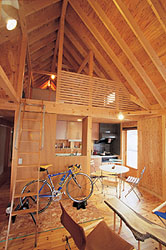 ネオマフォーム外張り工法により内装制限なしの空間利用例その6 ネオマフォーム外張り工法により内装制限なしの空間利用例その6