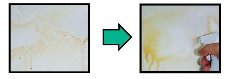 ＡＢＣクリーナーハイパーは壁に付着したタバコのヤニ落としにご使用いただけます。