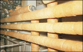 グラスウール保温材「保温筒（GWP）」施工例