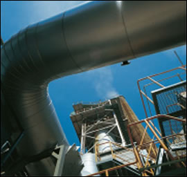 グラスウール保温材「大口径保温筒（大口径GWP）」施工例