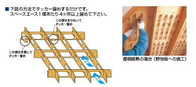 気密・換気・通気部材「スペースエース」施工法