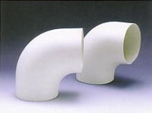 樹脂系保温・保冷工事外装材および冷媒管外装材　エルボカバーロングエルボ用　タイルメント　「ファインＪエルボL」