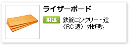 一般建材用グラスウール吸音材「ライザーボード」