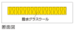 グラスウール吸音断熱材「耐候ウール（撥水ウール）」の断面図